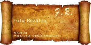 Feld Rozália névjegykártya