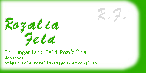 rozalia feld business card